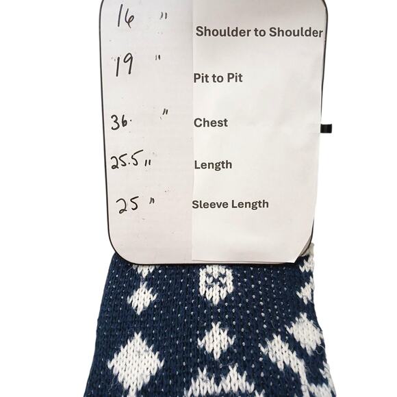 Roxy Peaceful Steph Cardigan Girls Big Sz XL Blue White Tribal Aztec Women XS/S - Picture 11 of 16